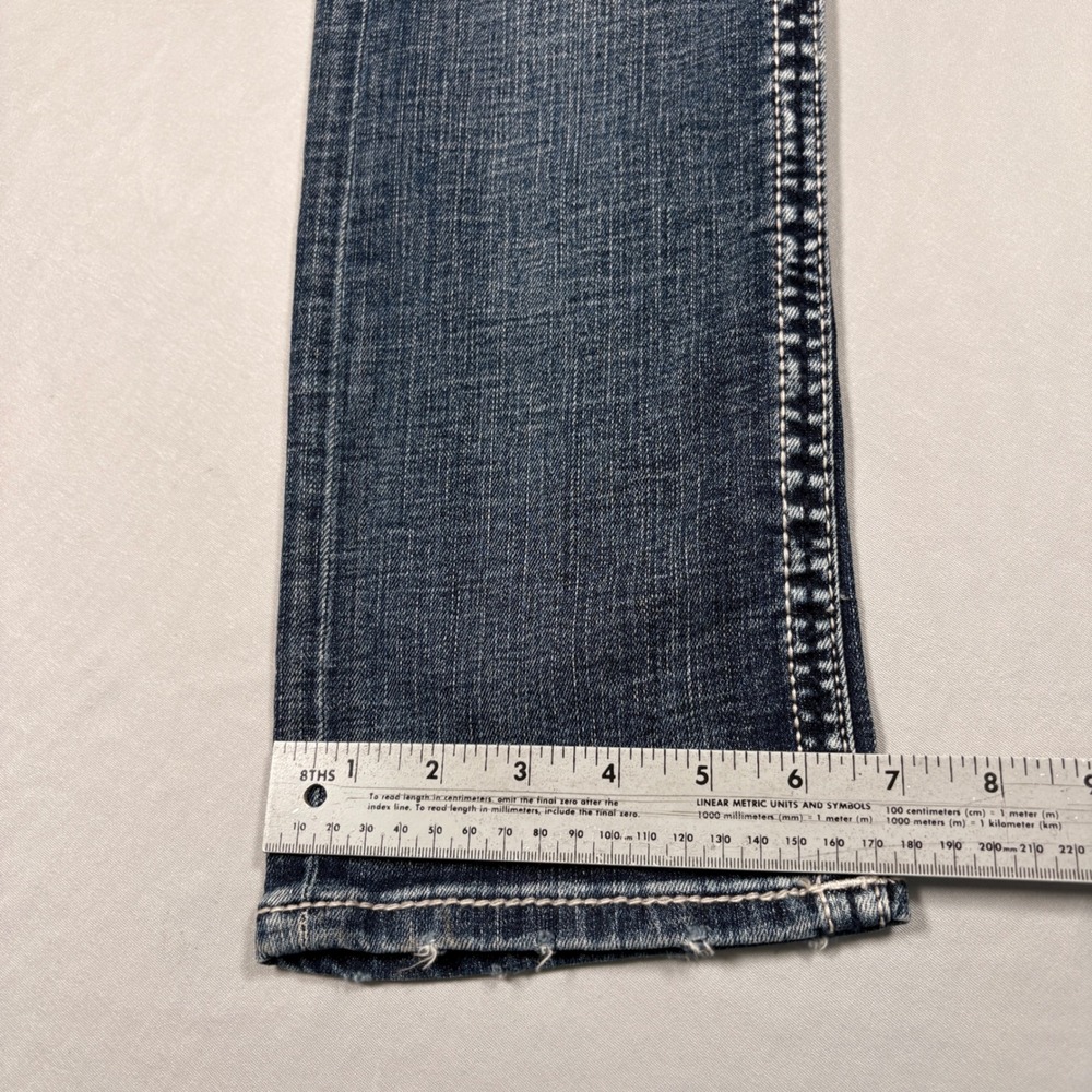 BKE Jeans Mens 29R Alec Straight Leg Blue Distressed Denim EUC - Picture 13 of 15